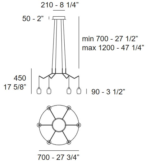 Prandina Chan BR6 Suspension Lamp