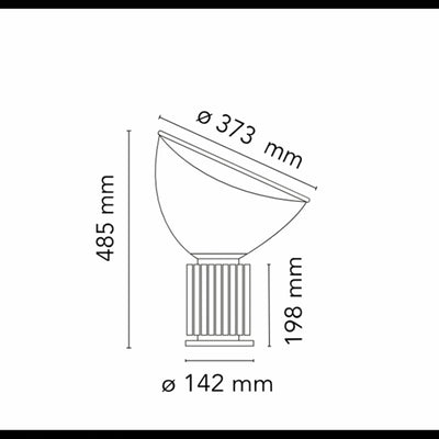 Flos Matte White Taccia Small Masa Lambası