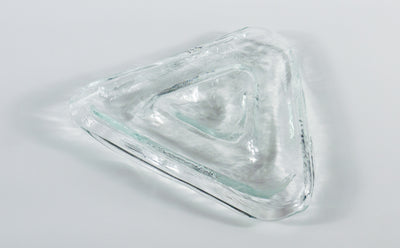 Amorphous Form Transparent Glass 30 x 25 cm