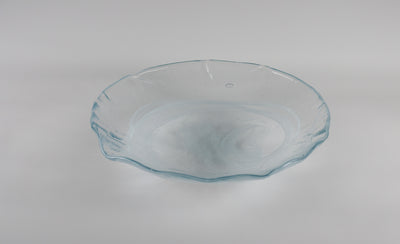 Amorf Form Şeffaf- Beyaz Renkli Cam   Ø 34,5 cm