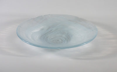 Amorf Form Şeffaf- Beyaz Renkli Cam  Ø 33,5 cm