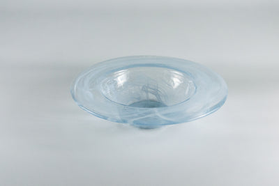 Amorphous Form Transparent - White Coloured Glass  Ø 34 cm