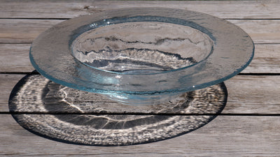 Amorphous Form Transparent Glass Ø34 cm