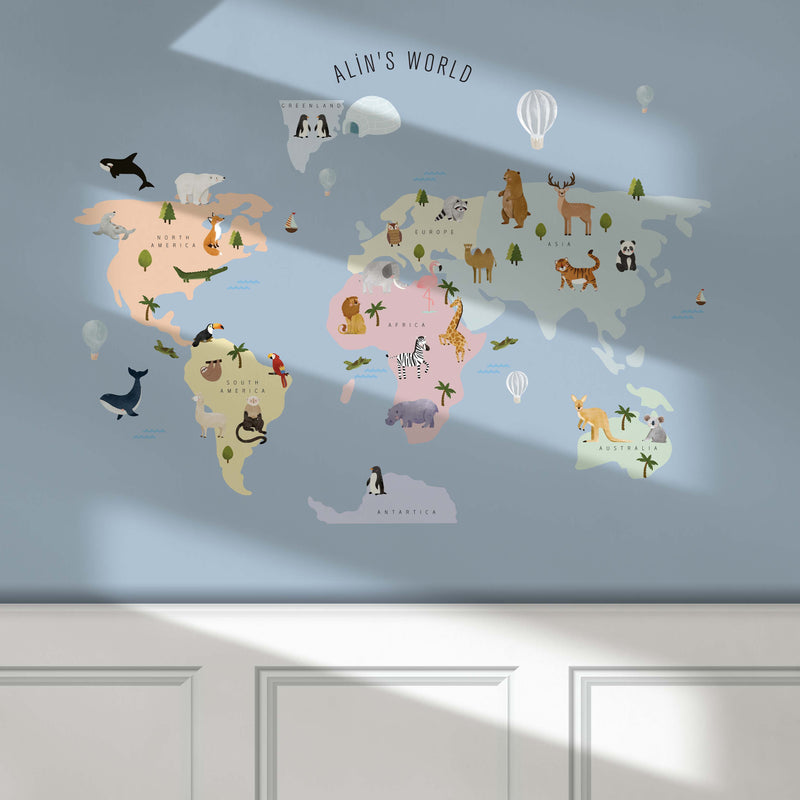 Dünya Haritası Özel İsim Duvar Kağıdı