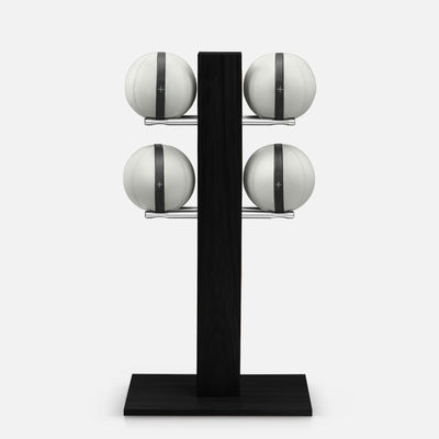 MOXA Set - Set of Leather Medicine Balls on vertical wooden stand | Light