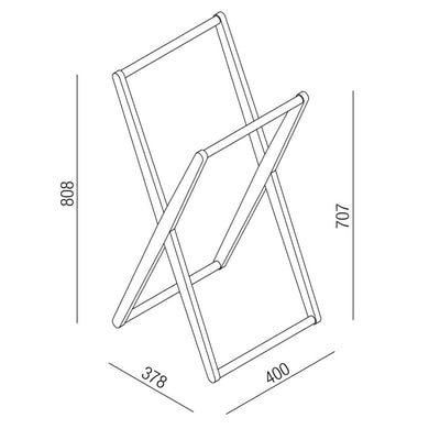 Agape X Collection Asymmetrical Towel Holder