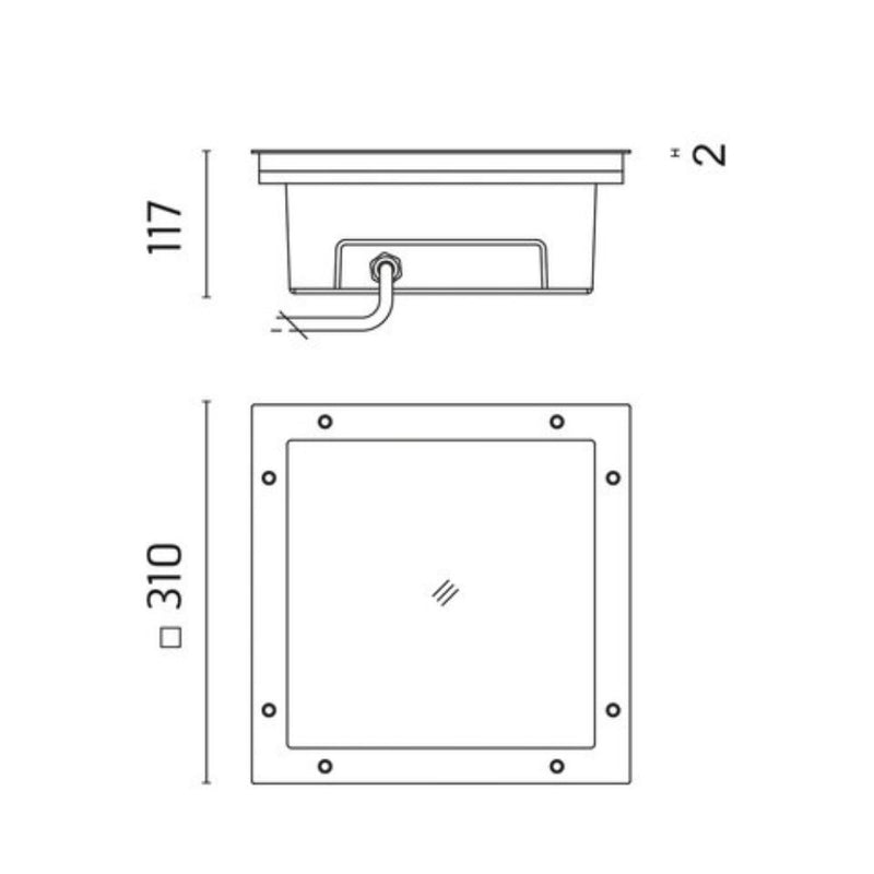 Ares Cassiopea Square Spot Işık