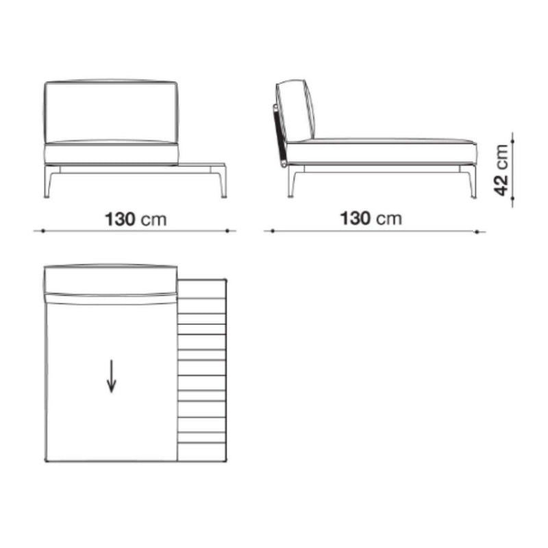 B&B Italia Ribes Chaise Longue
