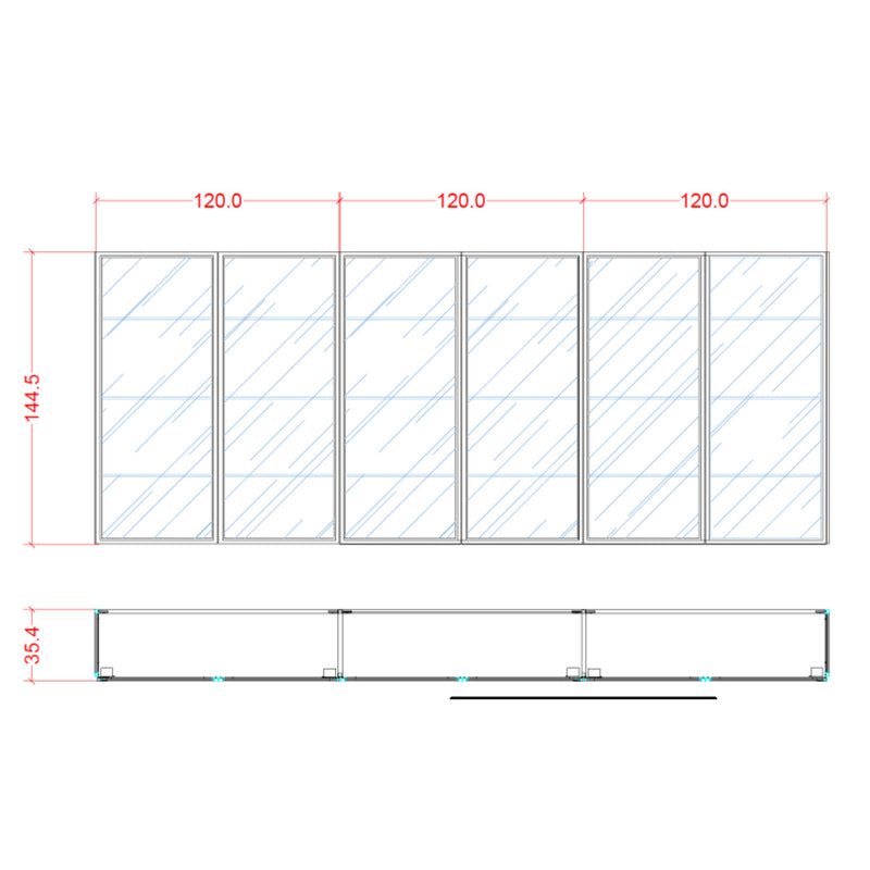 Bright- Glass wall units