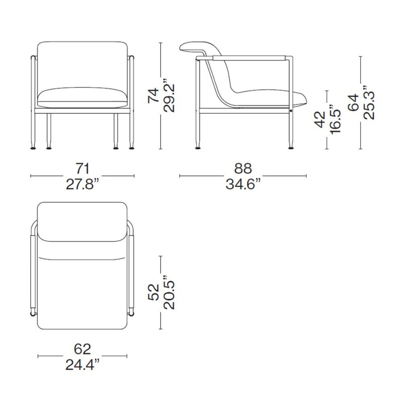 Cassina Esosoft 580 Armchair