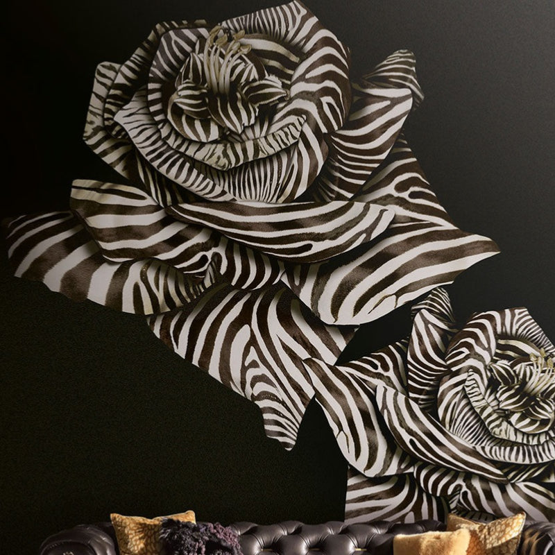Zebra Rose Panel