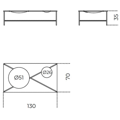 Gallotti&Radice Golden Moon Sehpa