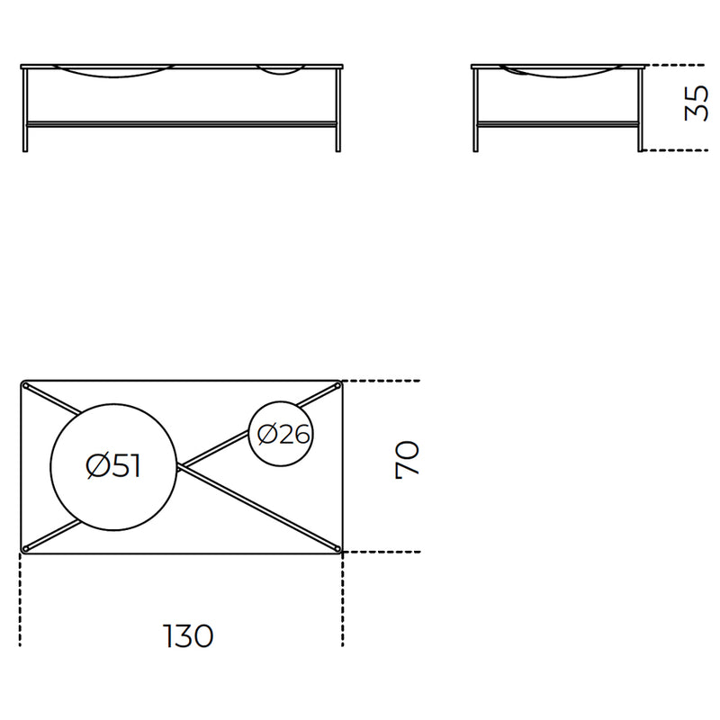 Gallotti&Radice Golden Moon Sehpa