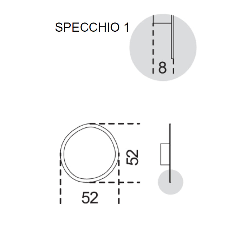 Gallotti&Radice Taffy Mirror Ø52 cm