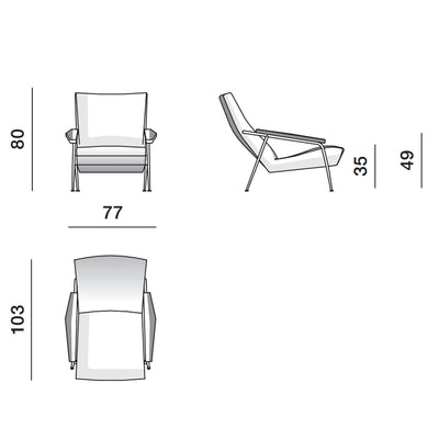 Molteni GioPonti Armchair D.153.1