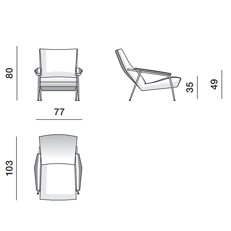 Molteni GioPonti Armchair D.153.1
