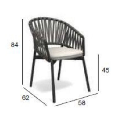 Piper Table - Chair with armrests