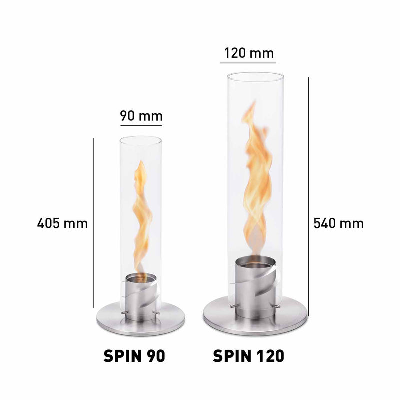 Decofire Spin 120 Gold Renk Silindir Formlu Masaüstü Şömine