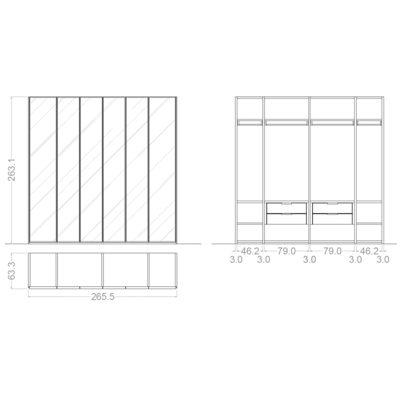 Sistema 7 – Wardrobe with lighting