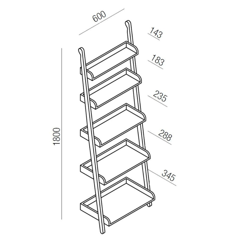 Stairs - Towel Holder element with 5 shelves