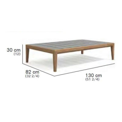Teka - Coffee Table with cover 130 x 82 cm