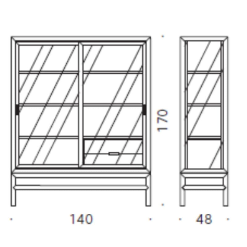 Time&Style Silent Cabinet Vitrin
