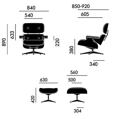 Vitra Eames Tekli Koltuk ve Puf