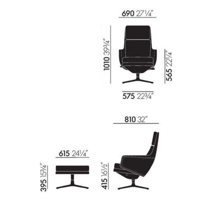 Vitra Grand Relax Koltuk ve Puf