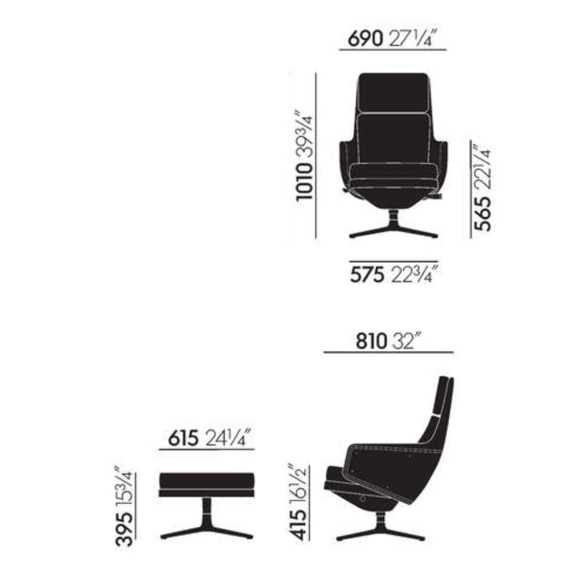 Vitra Grand Relax Koltuk ve Puf