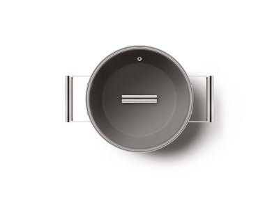 50'S Style Black Non-stick Casserole Dish 24 cm
