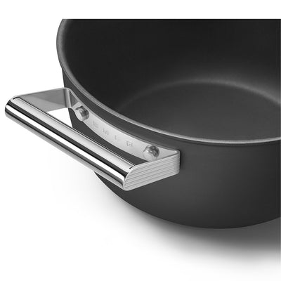 50'S Style Black Non-stick Casserole Dish 24 cm