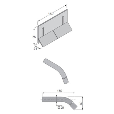 Wings - Wallmounted mixer ve bidet spout