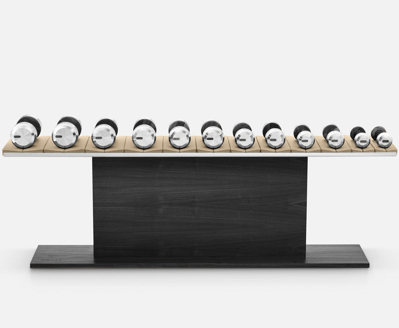 COLMIA Set - Dumbbells on a Horizontal Wooden Stand | Light