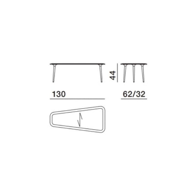 Molteni Belsize - Sehpa 62 x 130 cm