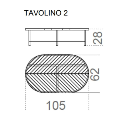 Gallotti&Radice Cookies - Sehpa 2 - 105 x 62cm