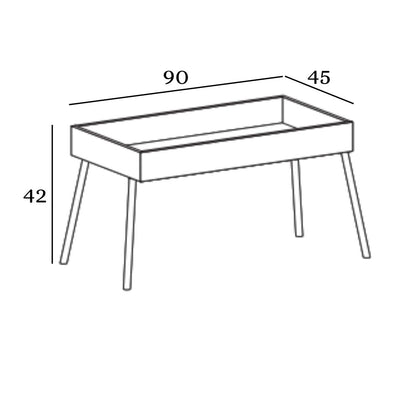 Luce - Bedside Table 90 x 45 cm