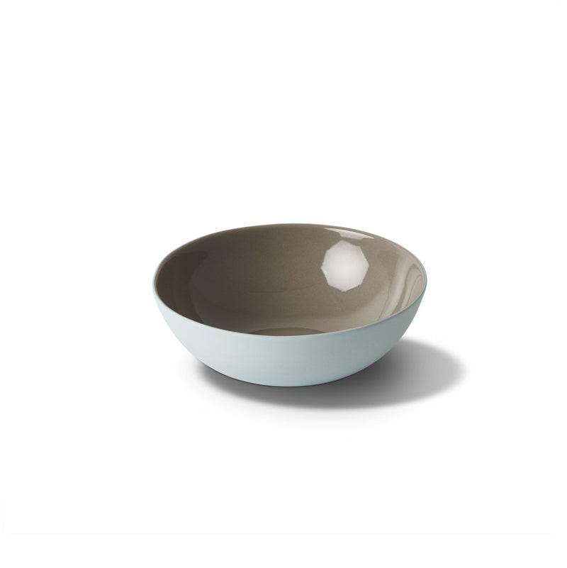 Esma Dereboy Handmade Porcelain Yuvarlak Çorba Kasesi, Aqua&Taş Rengi