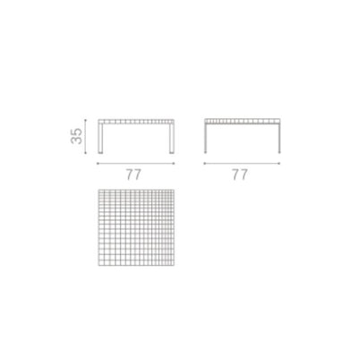 Poltrona Frau Geometrie - Sehpa 77 x 77 x H.35 cm