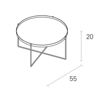 E15 Habibi - Sehpa - tray 55Ø cm