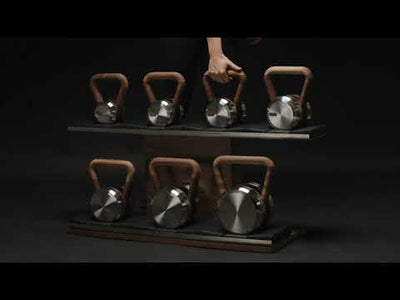 LOVA Set - Kettlebells on a Horizontal Wooden Stand | Ultimate