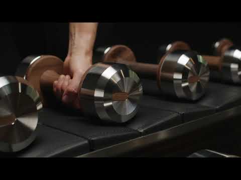 COLMIA Set - Dumbbells on a Vertical Wooden Stand | Light