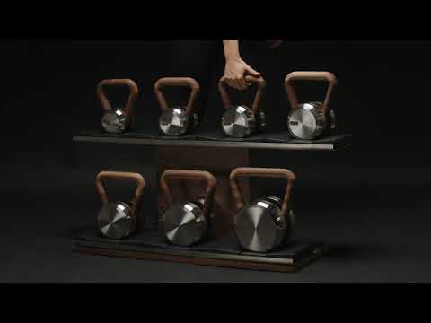 LOVA Set - Kettlebells on a Horizontal Wooden Stand | Light
