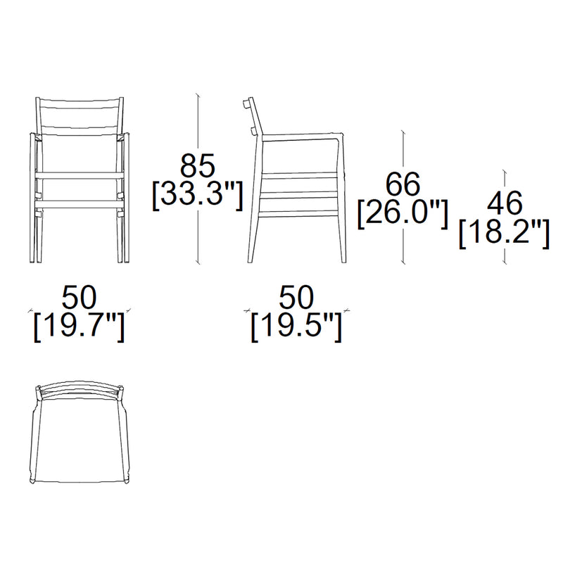 Leggera - Chair with armrests
