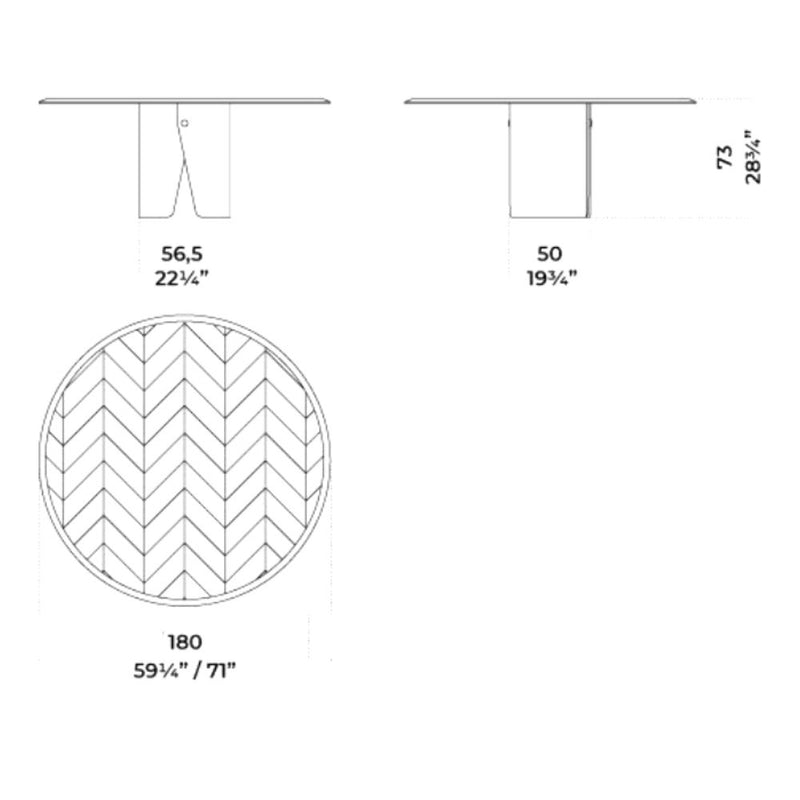 Manto - Table 180Ø  cm