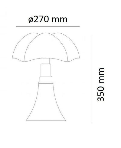 Pipistrello Mini Table Lamp Ø27cm - Copper