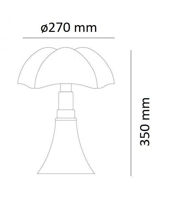 Pipistrello Mini Table Lamp Ø27cm - Copper