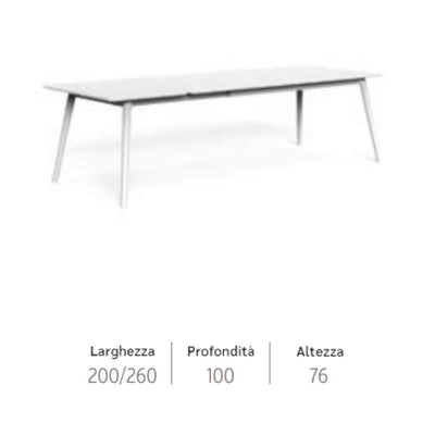 Moon//Alu - Dining Table with cover 200 x 100 cm