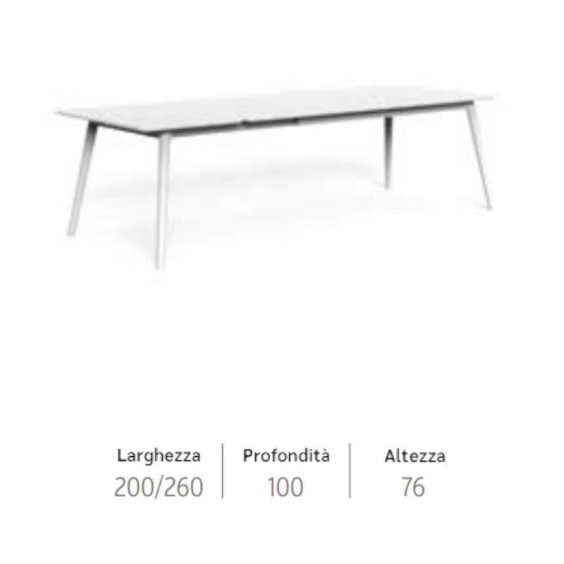 Moon//Alu - Dining Table with cover 200 x 100 cm