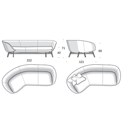 Russel - Curved sofa