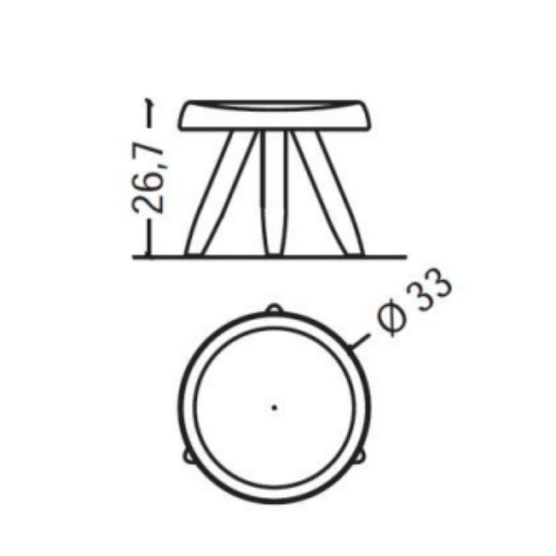 Cassina Tabouret Berger - Sehpa - Tabure 33Ø cm